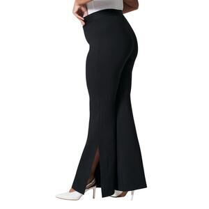 Spanx Black The Perfect Double Split Wide Leg High Waisted Pant Size 1X